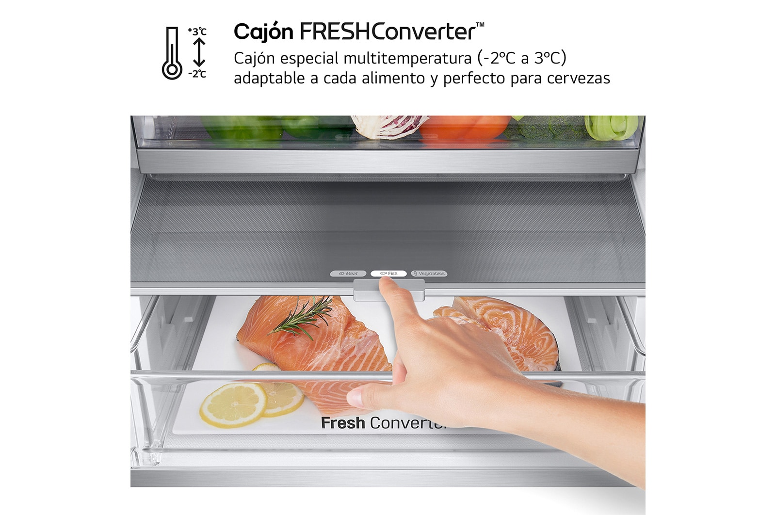 LG Outlet Frigorífico Combi Door Cooling+, 1,86m, Clasificación C, capacidad de 374l, inox antihuellas. Serie 700, GBV7180CPY.OUTLET