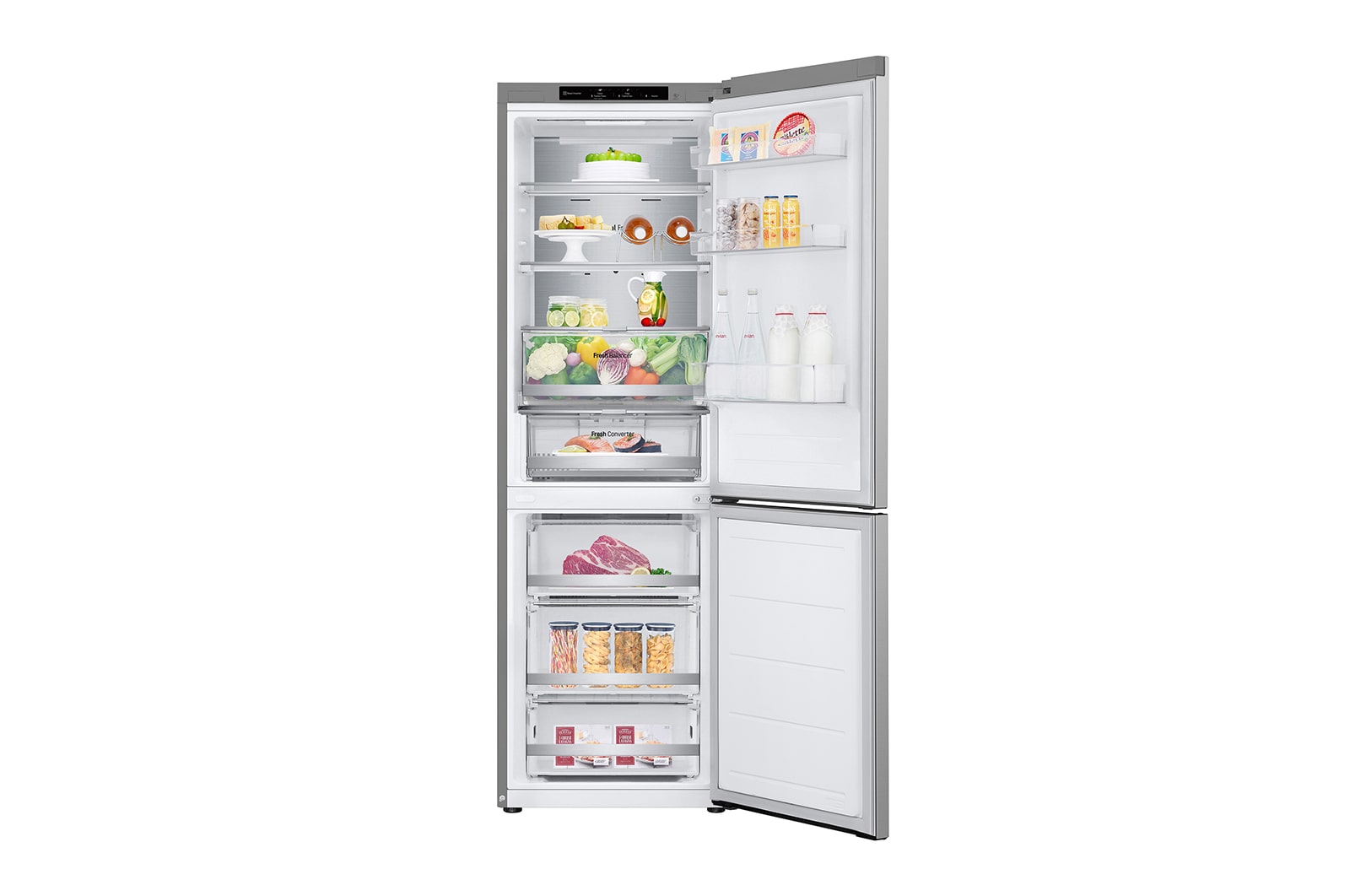 LG Outlet Frigorífico Combi Door Cooling+, 1,86m, Clasificación C, capacidad de 374l, inox antihuellas. Serie 700, GBV7180CPY.OUTLET