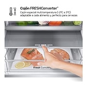 LG Outlet Frigorífico Combi Door Cooling+, 1,86m, Clasificación C, capacidad de 374l, inox antihuellas. Serie 700, GBV7180CPY.OUTLET