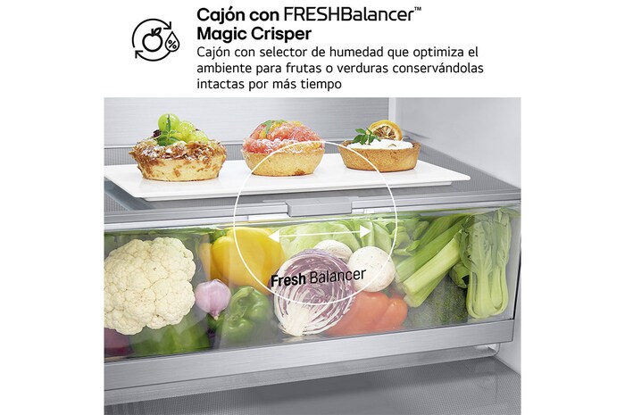 LG Outlet Frigorífico Combi Door Cooling+, 1,86m, Clasificación C, capacidad de 374l, blanco. Serie 700, GBV7180CSW.OUTLET