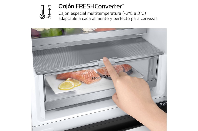 LG Outlet Frigorífico Combi Door Cooling+, 1,86m, Clasificación C, capacidad de 374l, blanco. Serie 700, GBV7180CSW.OUTLET