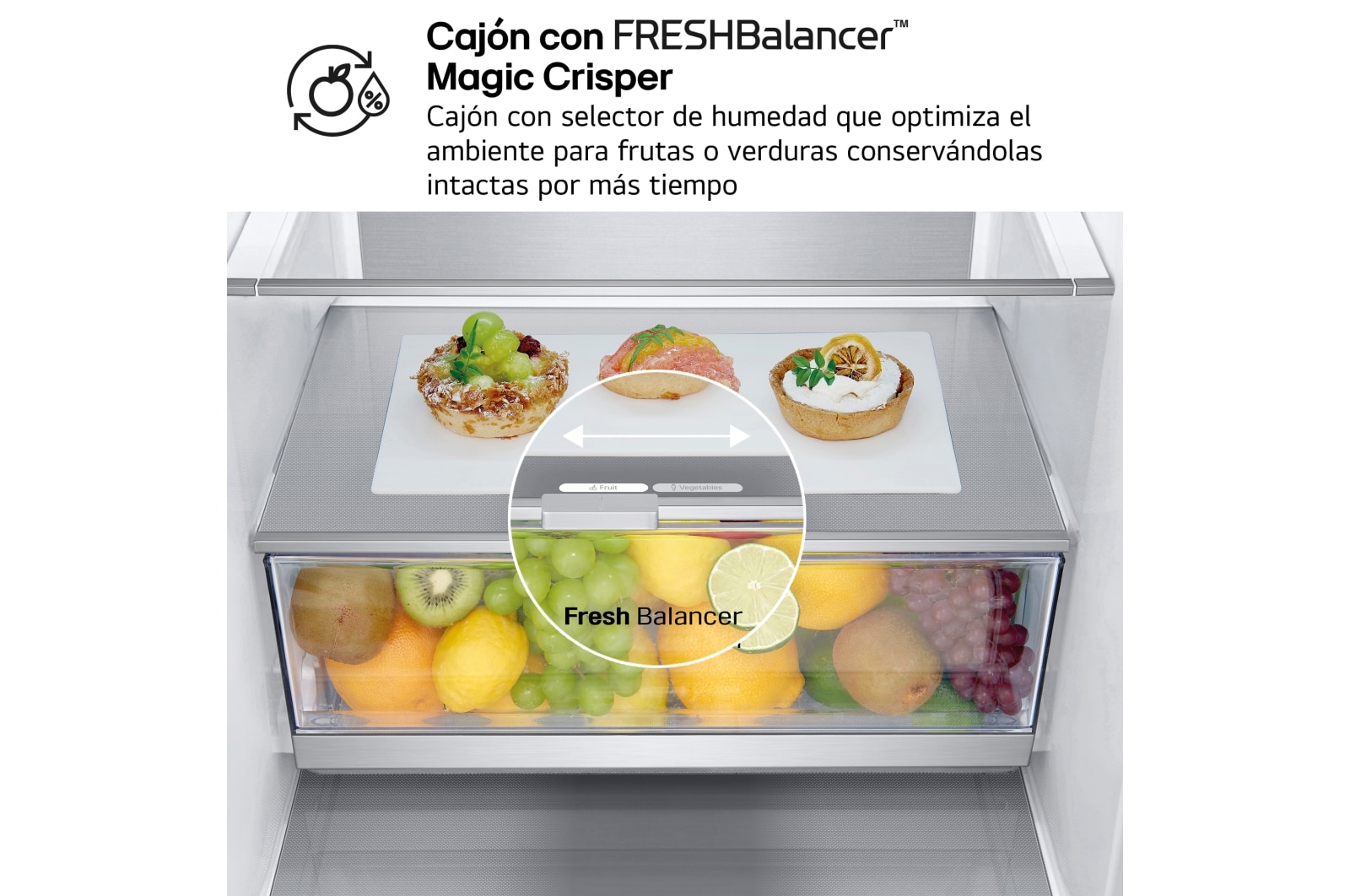 LG Outlet Frigorífico Combi Door Cooling+, 1,86m, Clasificación D, capacidad de 374l, inox antihuellas. Serie 700, GBV7180DPY.OUTLET