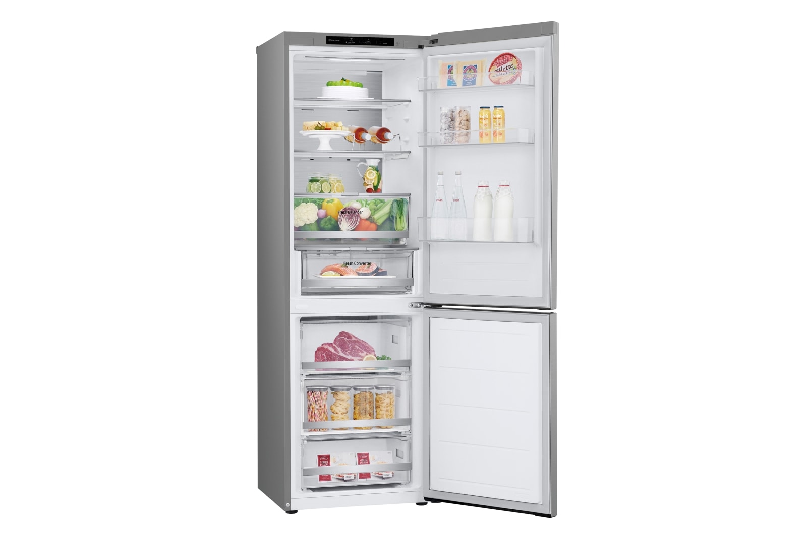 LG Outlet Frigorífico Combi Door Cooling+, 1,86m, Clasificación D, capacidad de 374l, inox antihuellas. Serie 700, GBV7180DPY.OUTLET