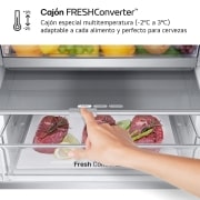LG Outlet Frigorífico Combi Door Cooling+, 2,03m, Clasificación A, capacidad de 419l, acero texturizado antihuellas. Serie 700, GBV7280AMB.OUTLET