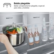 LG Outlet Frigorífico Combi Door Cooling+, 2,03m, Clasificación A, capacidad de 419l, acero texturizado antihuellas. Serie 700, GBV7280AMB.OUTLET