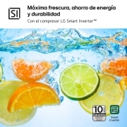 LG Outlet Frigorífico Combi Door Cooling+, 2,03m, Clasificación A, capacidad de 419l, acero texturizado antihuellas. Serie 700, GBV7280AMB.OUTLET