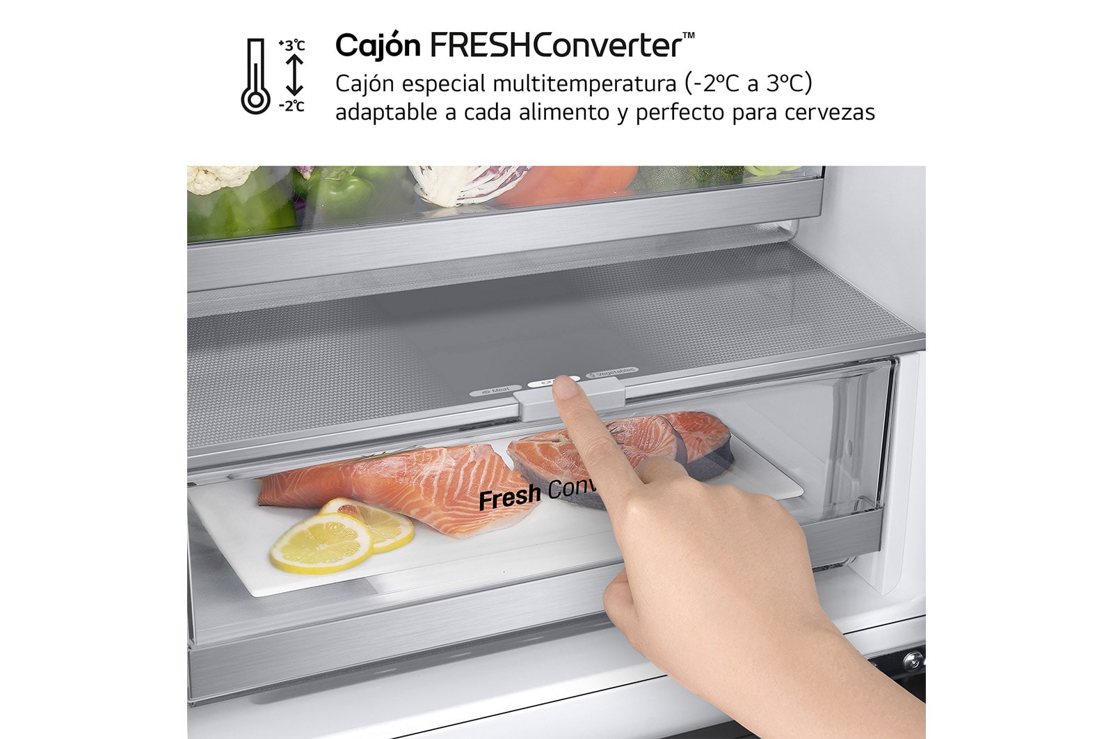 LG Frigorífico Combi Door Cooling+, 2,03m, Clasificación B, capacidad de 419l, Inox antihuellas. Serie 700 , GBV7280BPY
