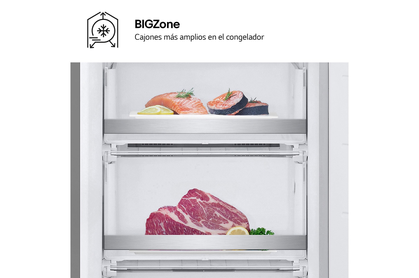 LG Frigorífico Combi Door Cooling+, 2,03m, Clasificación B, capacidad de 419l, Inox antihuellas. Serie 700 , GBV7280BPY
