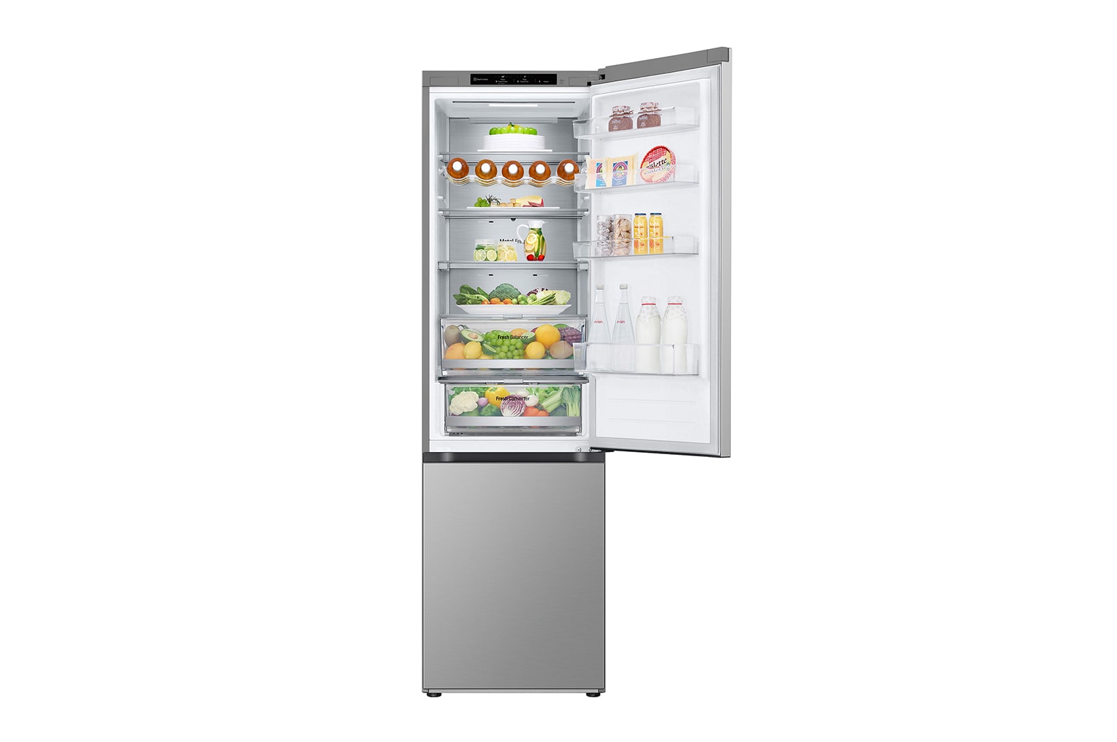 LG Frigorífico Combi Door Cooling+, 2,03m, Clasificación B, capacidad de 419l, Inox antihuellas. Serie 700 , GBV7280BPY