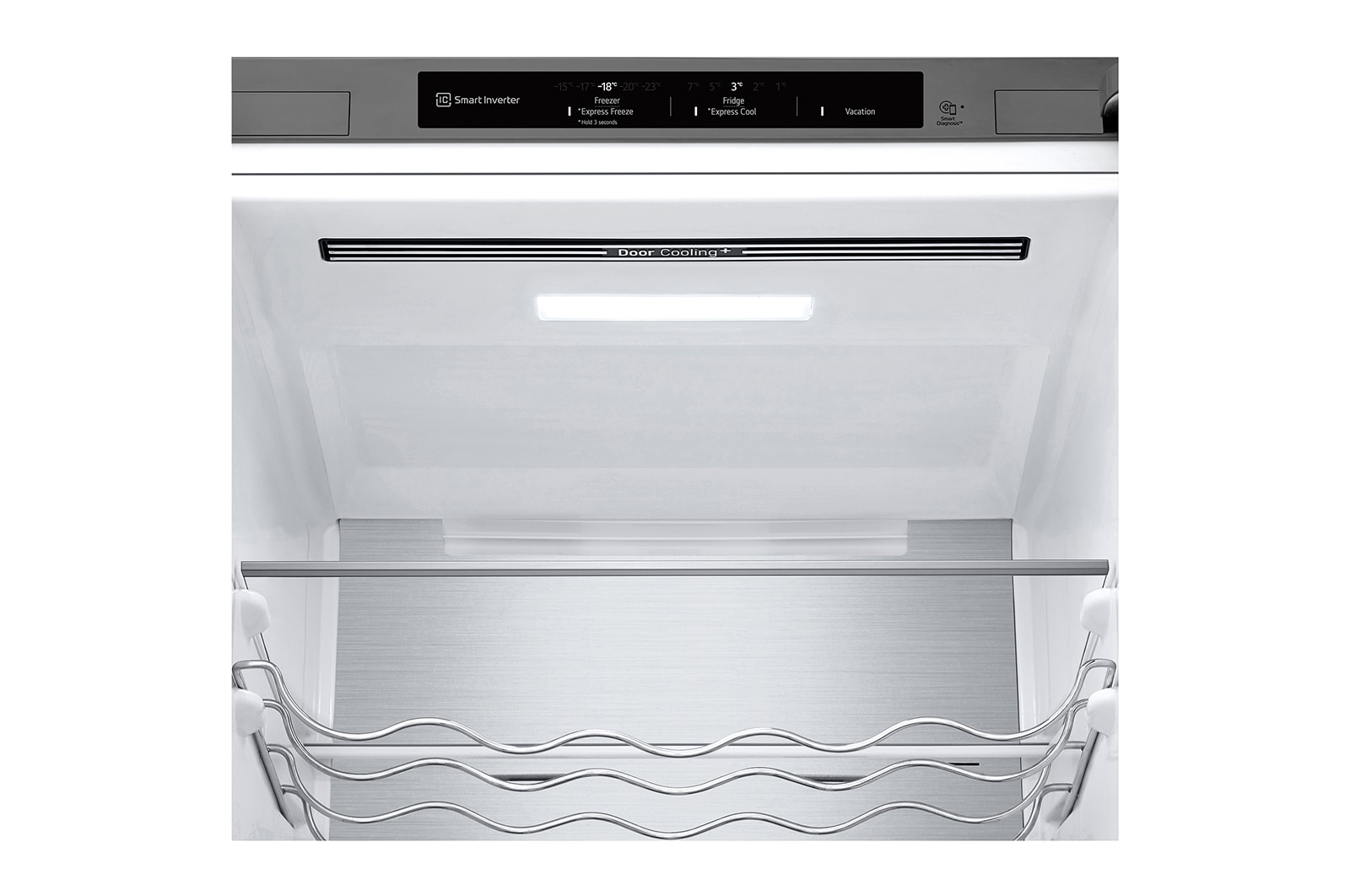 LG Frigorífico Combi Door Cooling+, 2,03m, Clasificación B, capacidad de 419l, Inox antihuellas. Serie 700 , GBV7280BPY