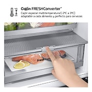 LG Frigorífico Combi Door Cooling+, 2,03m, Clasificación B, capacidad de 419l, Inox antihuellas. Serie 700 , GBV7280BPY