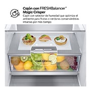 LG Frigorífico Combi Door Cooling+, 2,03m, Clasificación B, capacidad de 419l, Inox antihuellas. Serie 700 , GBV7280BPY