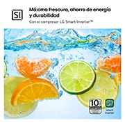 LG Frigorífico Combi Door Cooling+, 2,03m, Clasificación B, capacidad de 419l, Inox antihuellas. Serie 700 , GBV7280BPY