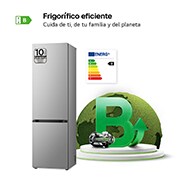 LG Frigorífico Combi Door Cooling+, 2,03m, Clasificación B, capacidad de 419l, Inox antihuellas. Serie 700 , GBV7280BPY