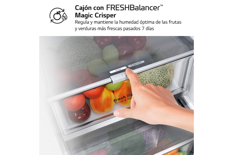 LG Frigorífico Combi  Door Cooling+,  2m, Clasificación C, capacidad de 419l, acero texturizado   antihuellas, serie 700, GBV7280CMB