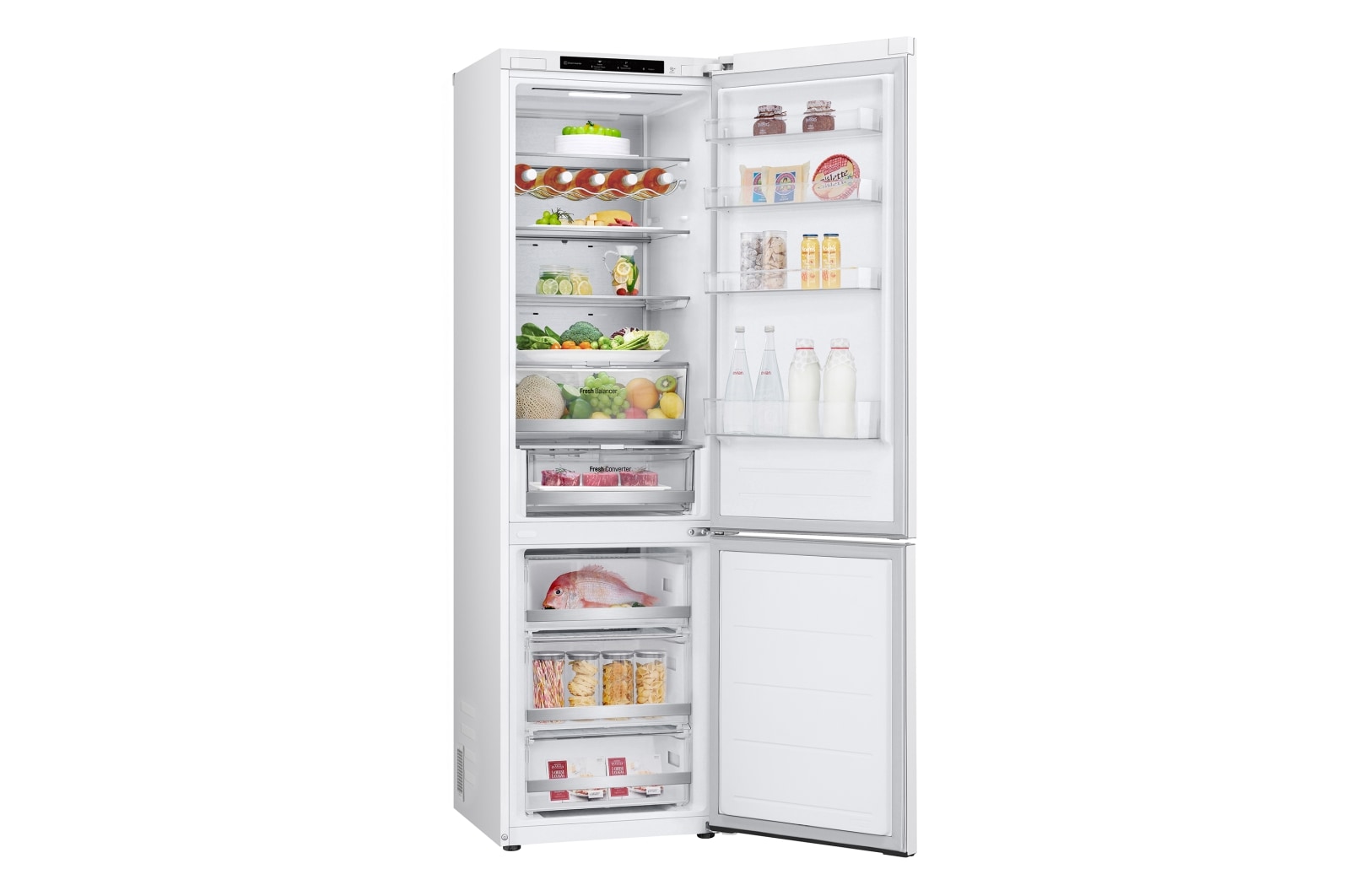 LG Outlet Frigorífico Combi Door Cooling+, 2,03m, Clasificación C, capacidad de 419l, blanco. Serie 700, GBV7280CSW.OUTLET