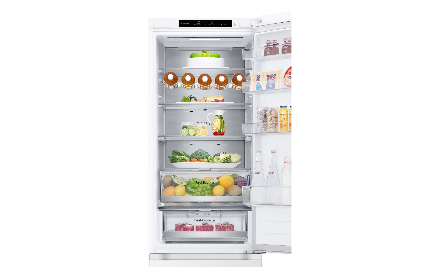 LG Outlet Frigorífico Combi Door Cooling+, 2,03m, Clasificación C, capacidad de 419l, blanco. Serie 700, GBV7280CSW.OUTLET