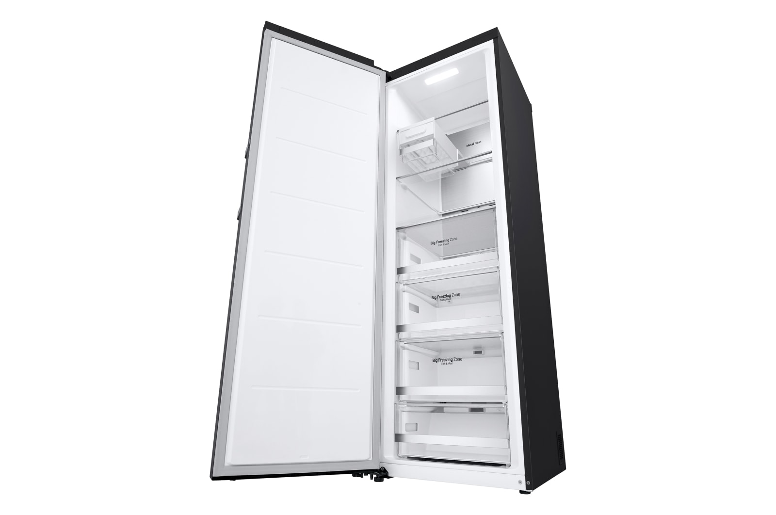 LG Outlet Congelador Total No Frost, Clasificación D, 355 L, Acero Negro-grisáceo mate, GFM61MCCSF.OUTLET