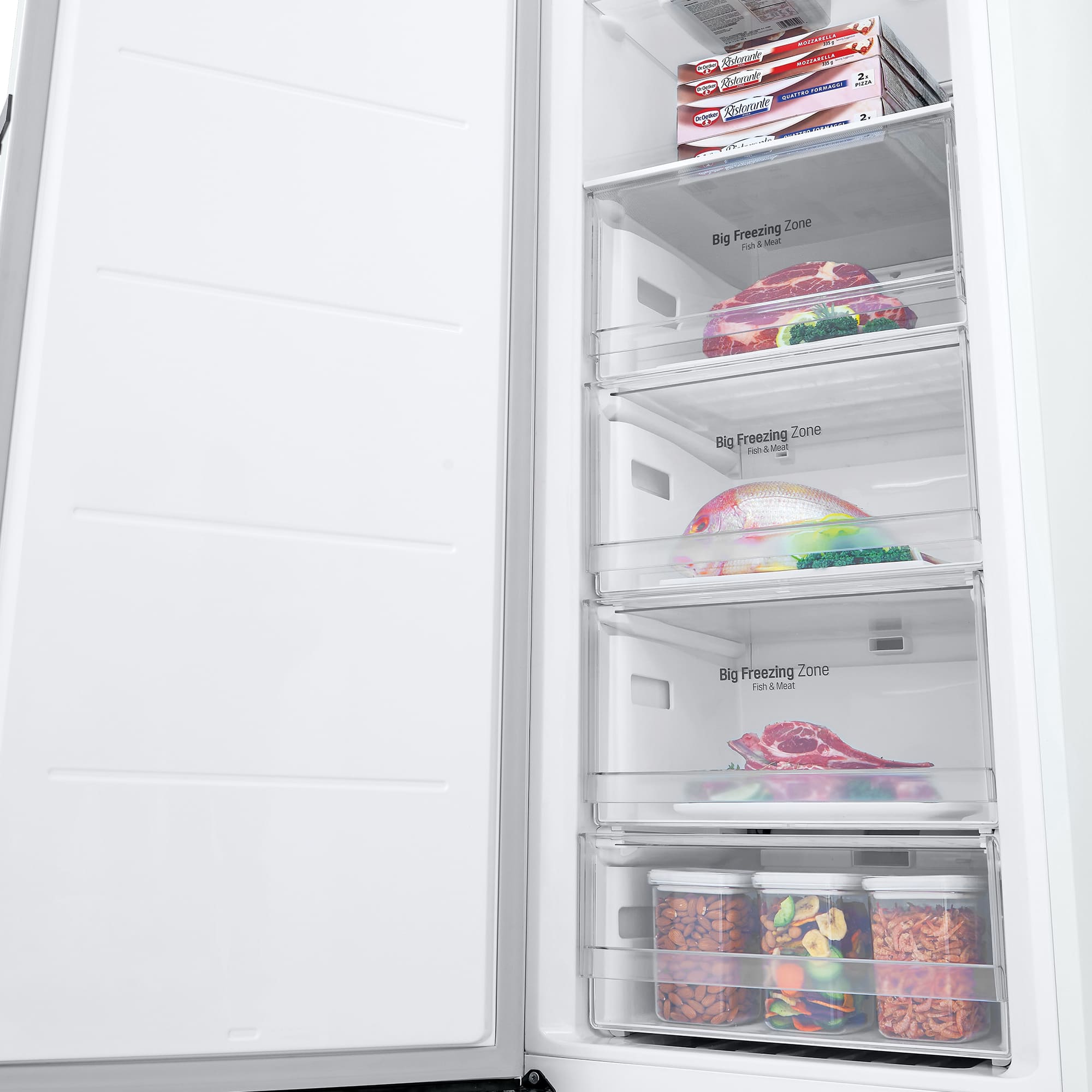 LG Congelador 1 Puerta Total No Frost Smart Inverter, Clasificación E, 324 L, <br> Blanco, GFT41SWGSZ