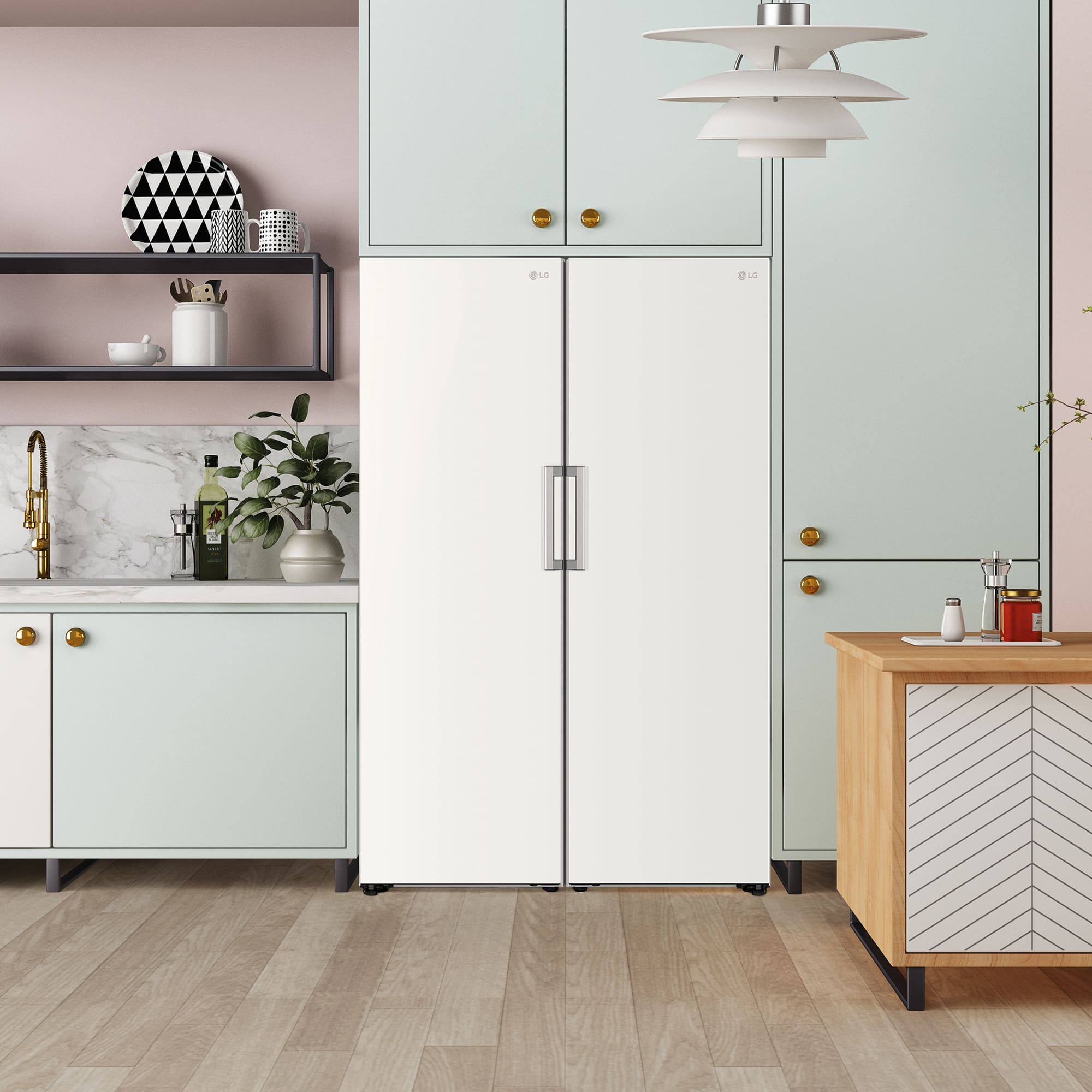 LG Congelador 1 Puerta Total No Frost Smart Inverter, Clasificación E, 324 L, <br> Blanco, GFT41SWGSZ