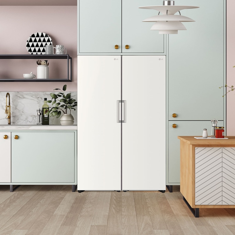 LG Outlet Congelador 1 Puerta Total No Frost Smart Inverter, Clasificación E, 324 L, Blanco, GFT41SWGSZ.OUTLET