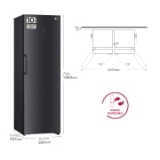 LG Outlet Frigorífico Clasificación C, 413L, Acero Negro-grisáceo mate antihuellas, GLM71MCCSX.OUTLET