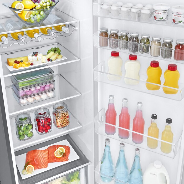 LG Frigorífico 1 puerta Door cooling, Total No Frost, Clasificación E, 413L, Inox antihuellas, GLT51PZGSZ