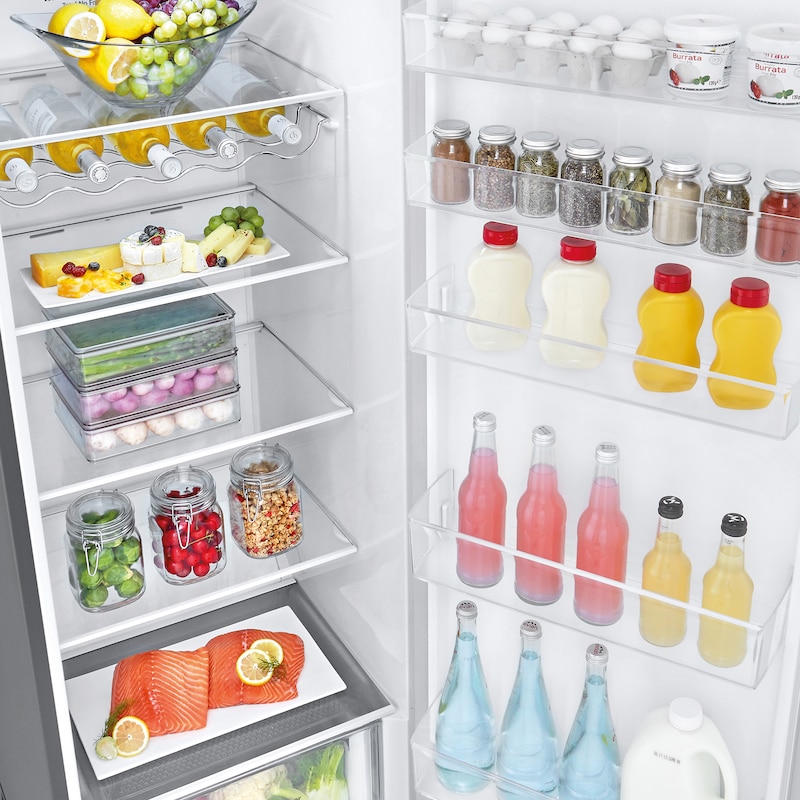 LG Frigorífico 1 puerta Door cooling, Total No Frost, Clasificación E, 413L, Inox antihuellas, GLT51PZGSZ