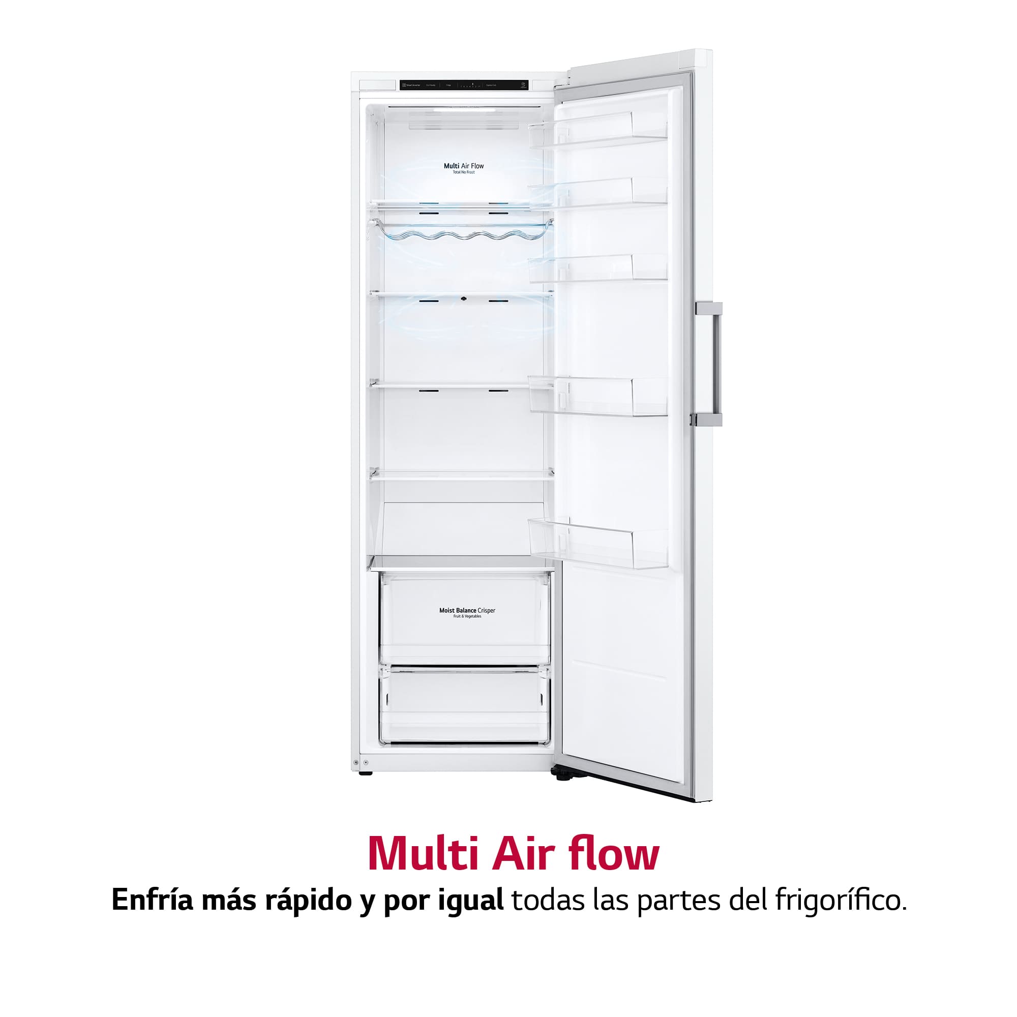 LG Nevera 1 Puerta DoorCooling + Clasificación E, 386L  - Blanco, GLT51SWGSZ