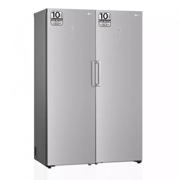 LG Set Frigorífico y congelador, 186cm, clasificación D, Inox antihuellas, GM617MBCSF.SET