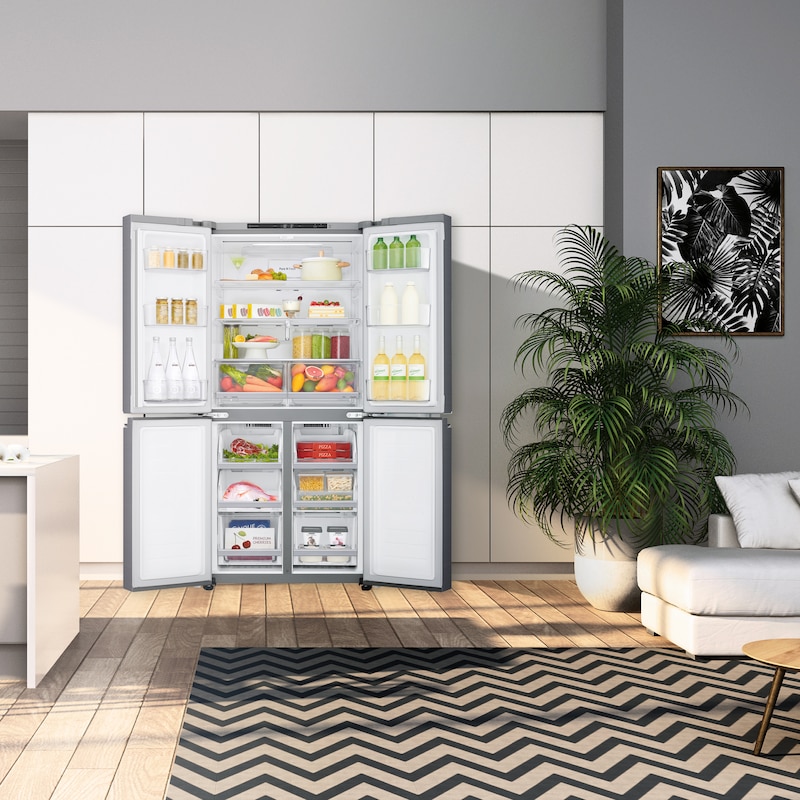 LG Frigorífico American Combi  , Clasificación F, Ancho 83cm,  530l. Inox antihuellas, GMB844PZFG