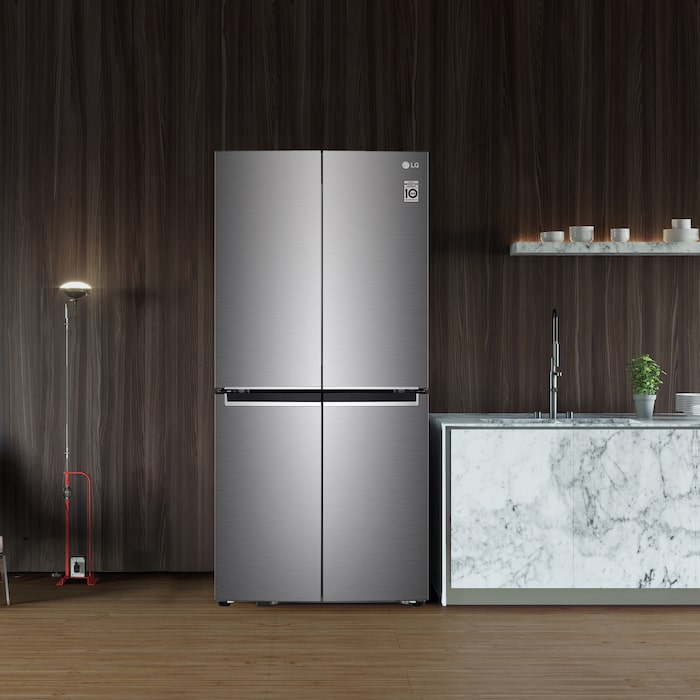 LG Frigorífico American Combi  , Clasificación F, Ancho 83cm,  530l. Inox antihuellas, GMB844PZFG