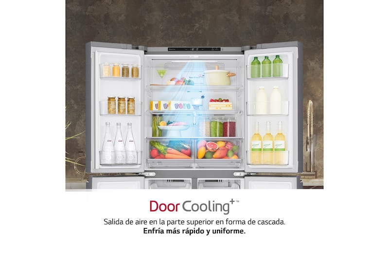 LG Frigorífico American Combi  , Clasificación F, Ancho 83cm,  530l. Inox antihuellas, GMB844PZFG