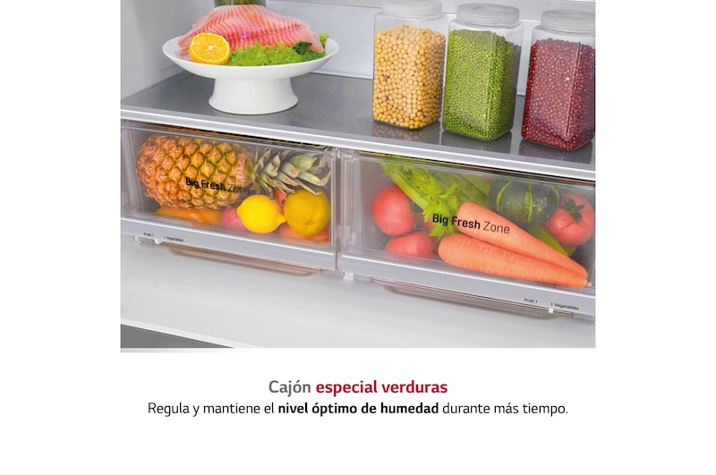 LG Frigorífico American Combi  , Clasificación F, Ancho 83cm,  530l. Inox antihuellas, GMB844PZFG