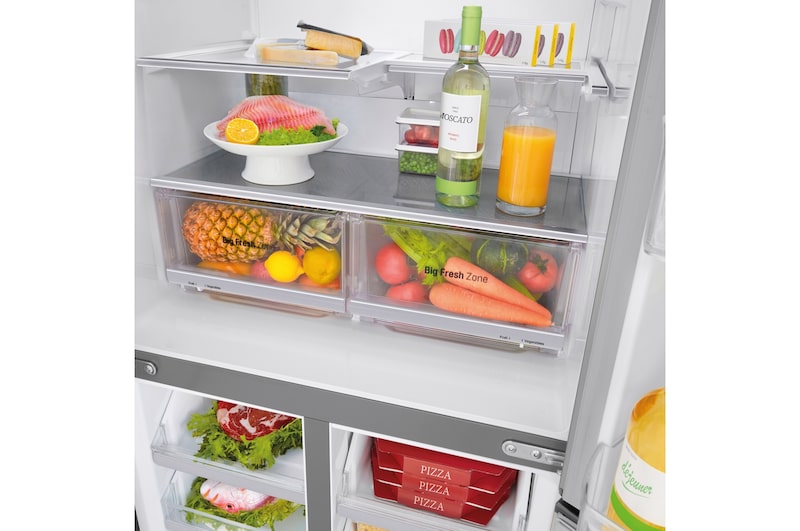 LG Frigorífico American Combi  , Clasificación F, Ancho 83cm,  530l. Inox antihuellas, GMB844PZFG