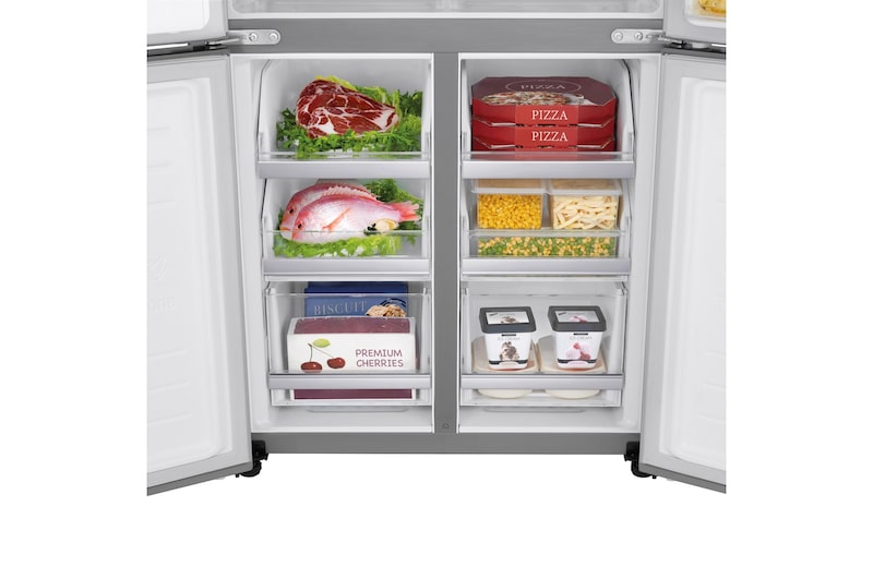 LG Frigorífico American Combi  , Clasificación F, Ancho 83cm,  530l. Inox antihuellas, GMB844PZFG