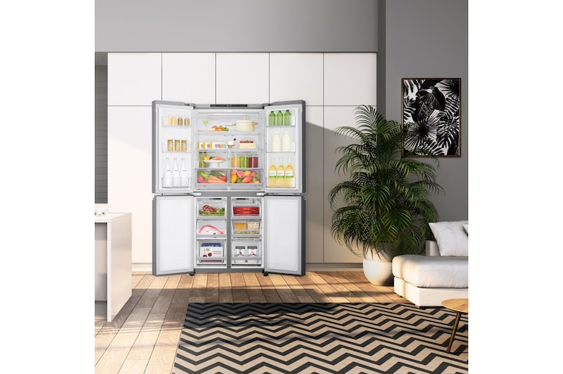 LG Frigorífico American Combi  , Clasificación F, Ancho 83cm,  530l. Inox antihuellas, GMB844PZFG