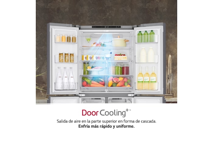 LG Frigorífico American Combi  , Clasificación F, Ancho 83cm,  530l. Inox antihuellas, GMB844PZFG