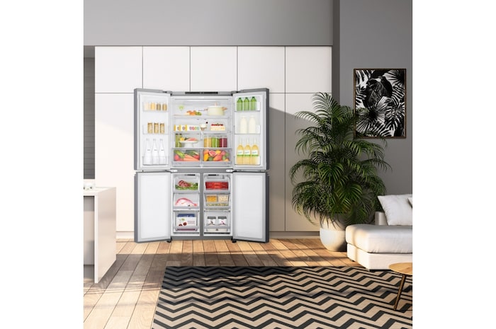 LG Frigorífico American Combi  , Clasificación F, Ancho 83cm,  530l. Inox antihuellas, GMB844PZFG