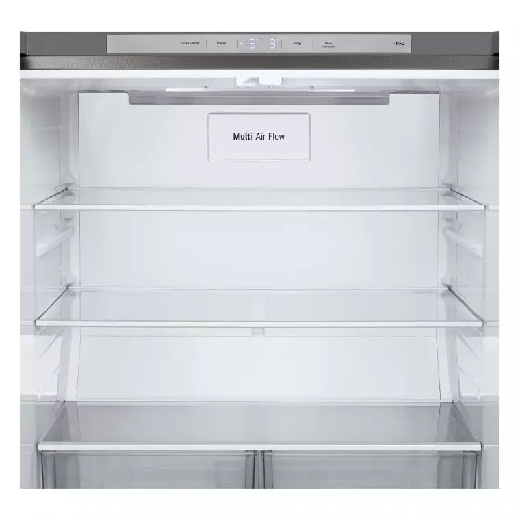 LG Frigorífico American Combi Ancho 83cm, Clasificación D, 530 L, Inox antihuellas, GMB860PYDD.APYQEUR