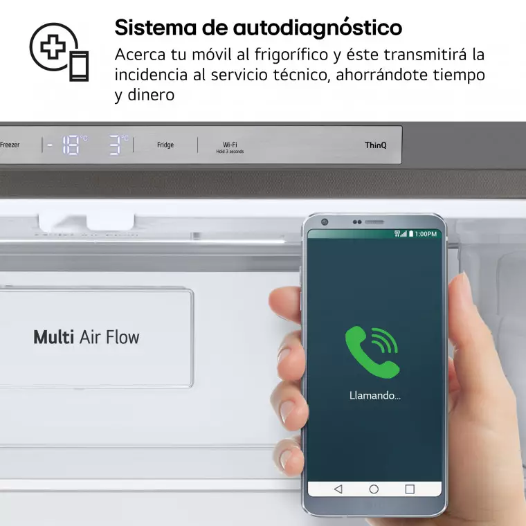 LG Frigorífico American Combi Ancho 83cm, Clasificación D, 530 L, Inox antihuellas, GMB860PYDD.APYQEUR