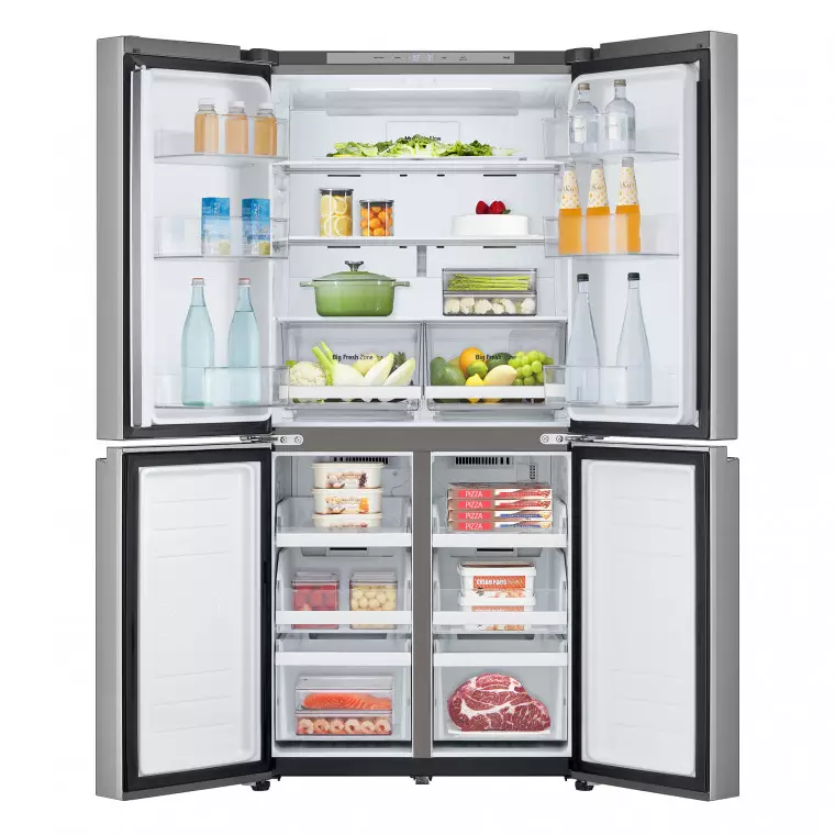 LG Frigorífico American Combi Ancho 83cm, Clasificación D, 530 L, Inox antihuellas, GMB860PYDD.APYQEUR