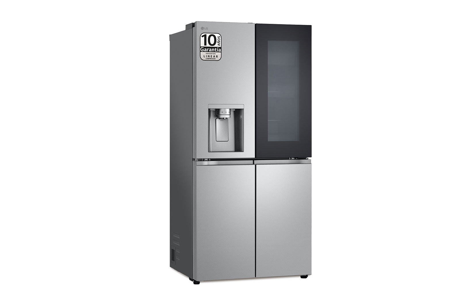 LG Outlet Frigorífico American Combi InstaView ™, Clasificación E, 508 L, Sin toma de agua, Acero texturizado antihuellas, GMG861MBAE.OUTLET