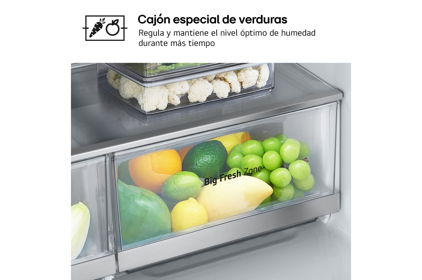 LG Outlet Frigorífico American Combi InstaView ™, Clasificación E, 508 L, Sin toma de agua, Acero texturizado antihuellas, GMG861MBAE.OUTLET
