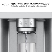 LG Outlet Frigorífico American Combi InstaView ™, Clasificación E, 508 L, Sin toma de agua, Acero texturizado antihuellas, GMG861MBAE.OUTLET