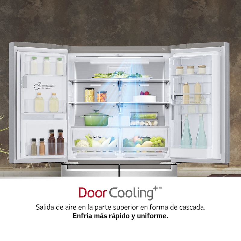 LG Frigorífico American Combi Door-in-Door™, Clasificación F, 705 L, Acero inoxidable antihuellas, GMJ945NS9F