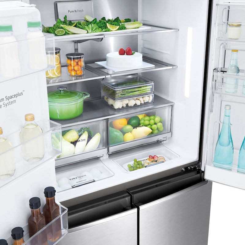 LG Frigorífico American Combi Door-in-Door™, Clasificación F, 705 L, Acero inoxidable antihuellas, GMJ945NS9F