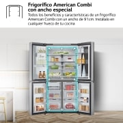 LG Outlet Frigorífico American Combi Door-in-Door™, Clasificación E, 634 L, Acero texturizado antihuellas, GMJ960MBJE.OUTLET