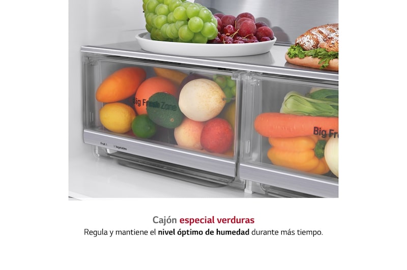 LG Frigorífico American Combi, Clasificación F, Ancho 83cm,  570l , GML844PZ6F
