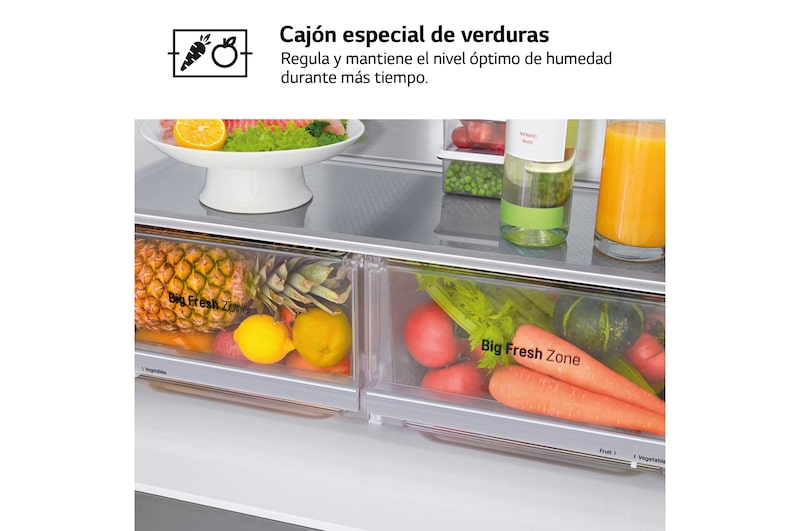LG Frigorífico American Combi Instaview Door-In-Door, Clasificación E, 530l, Serie 830 , GMQ844MC5E